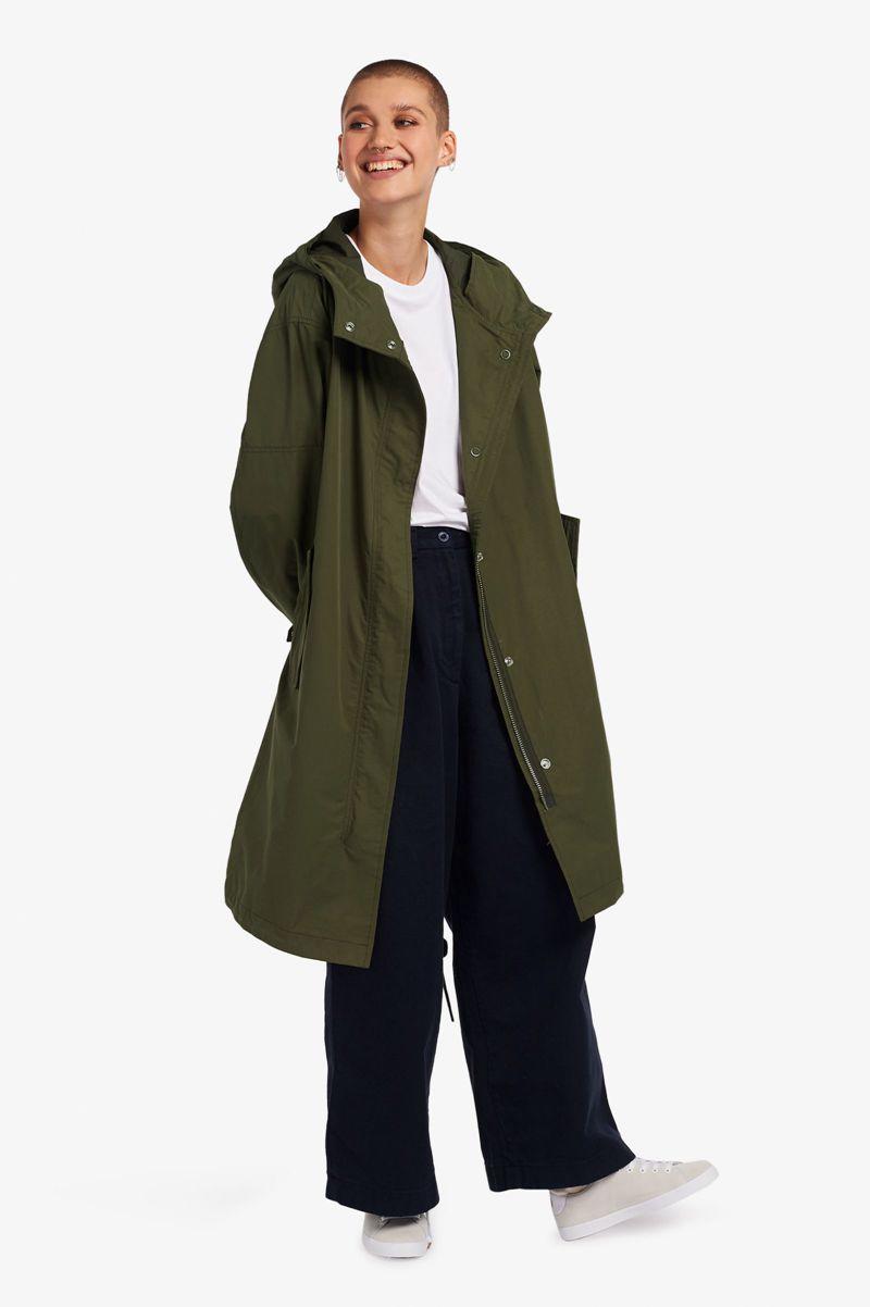 Green Fred Perry Shell Parka Women's Jackets | PH 1911PJJQ